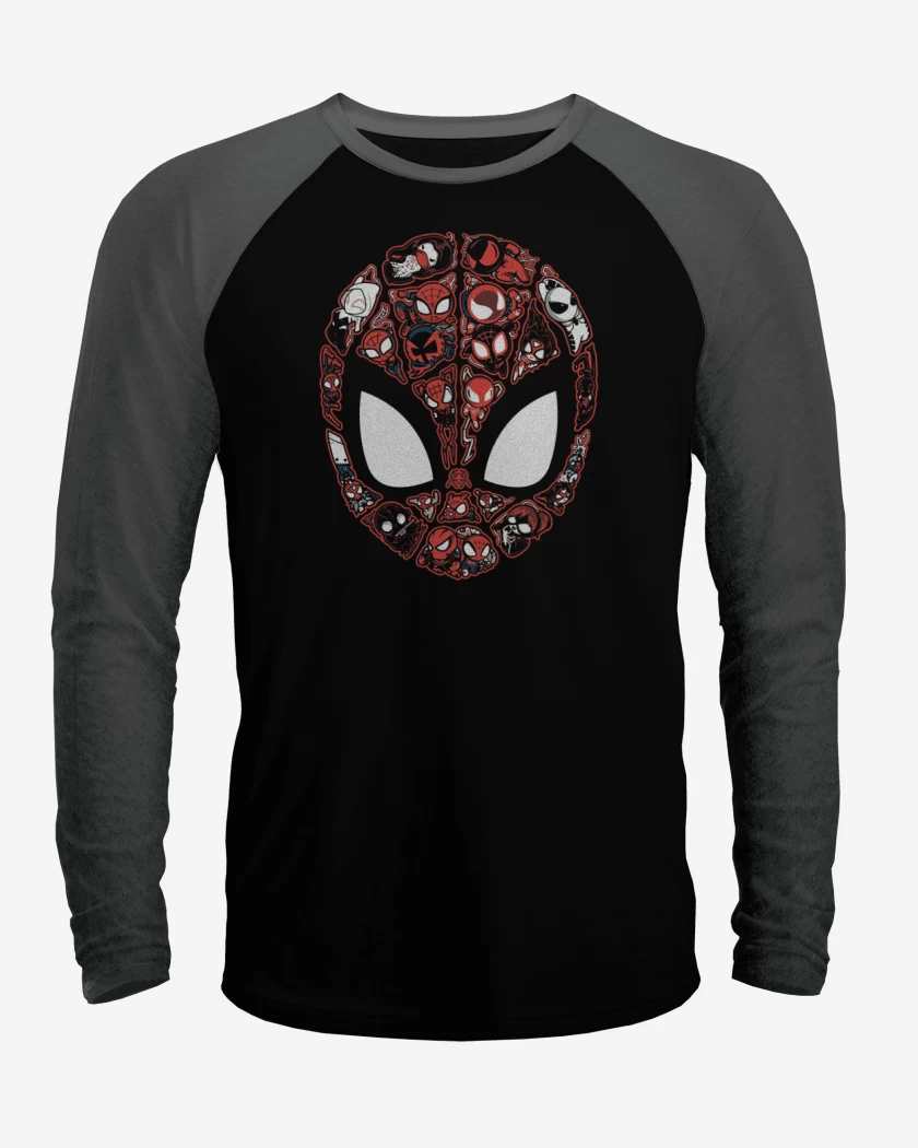 Polera Raglan spider faces