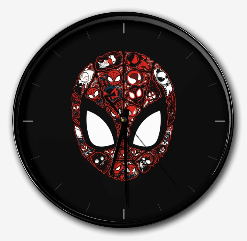 Reloj Negro de spider faces