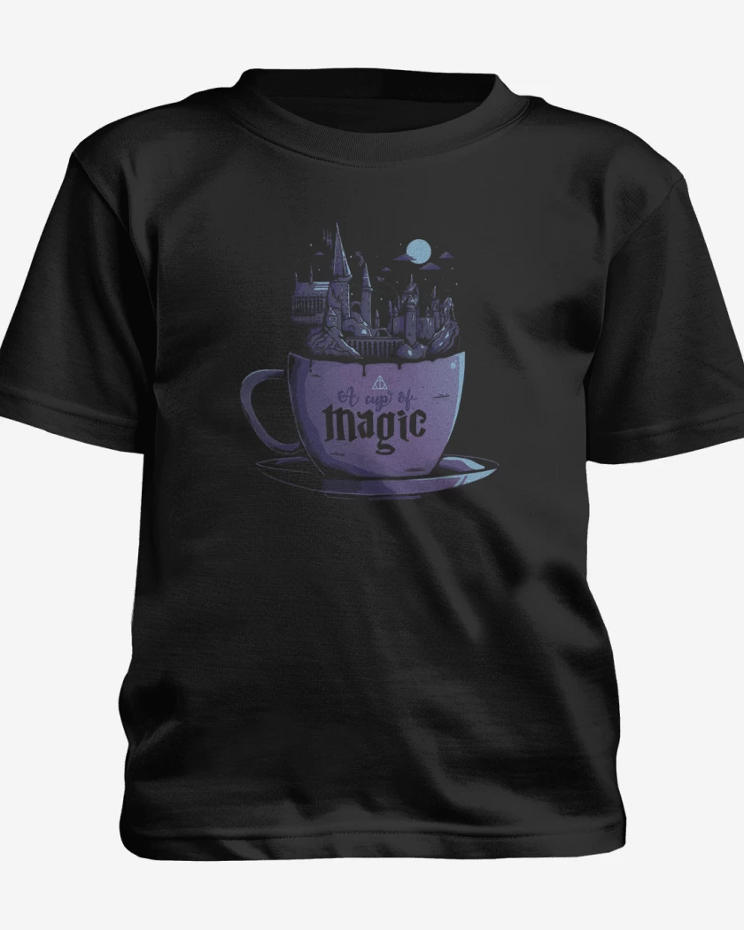 Polera de niño Negro de Una tasa de magia