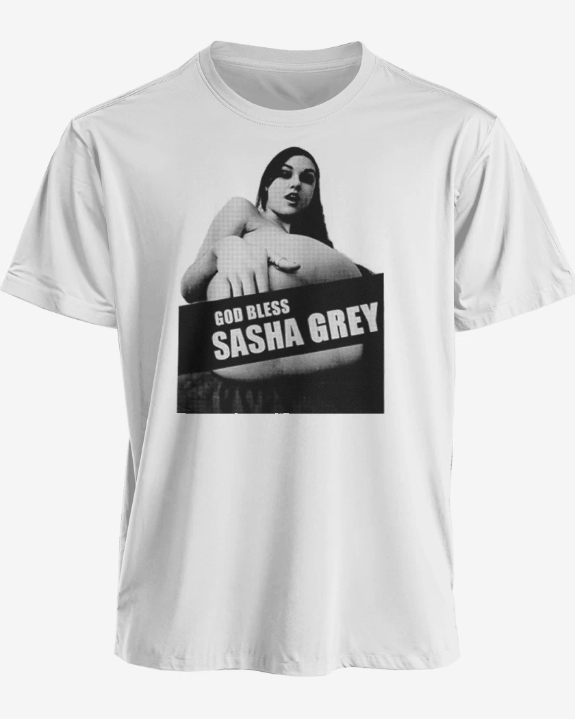Polera premium Blanco de God bless sasha grey 2