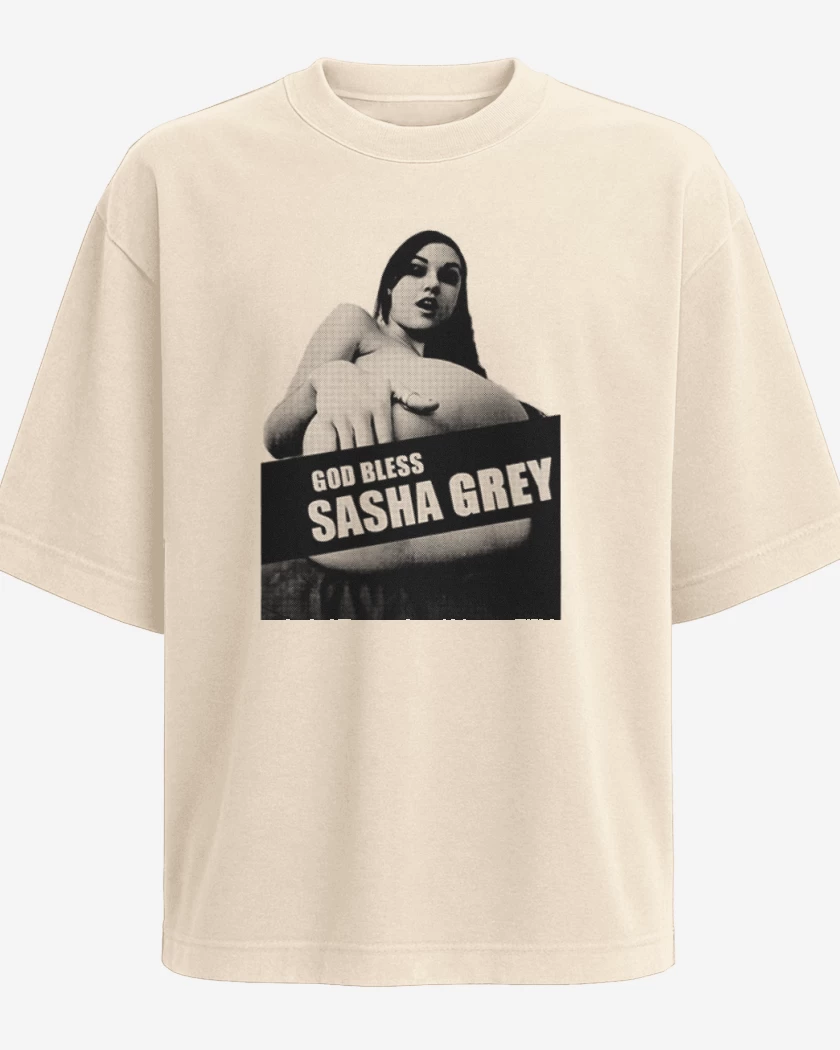 Polera Oversize God bless sasha grey 2