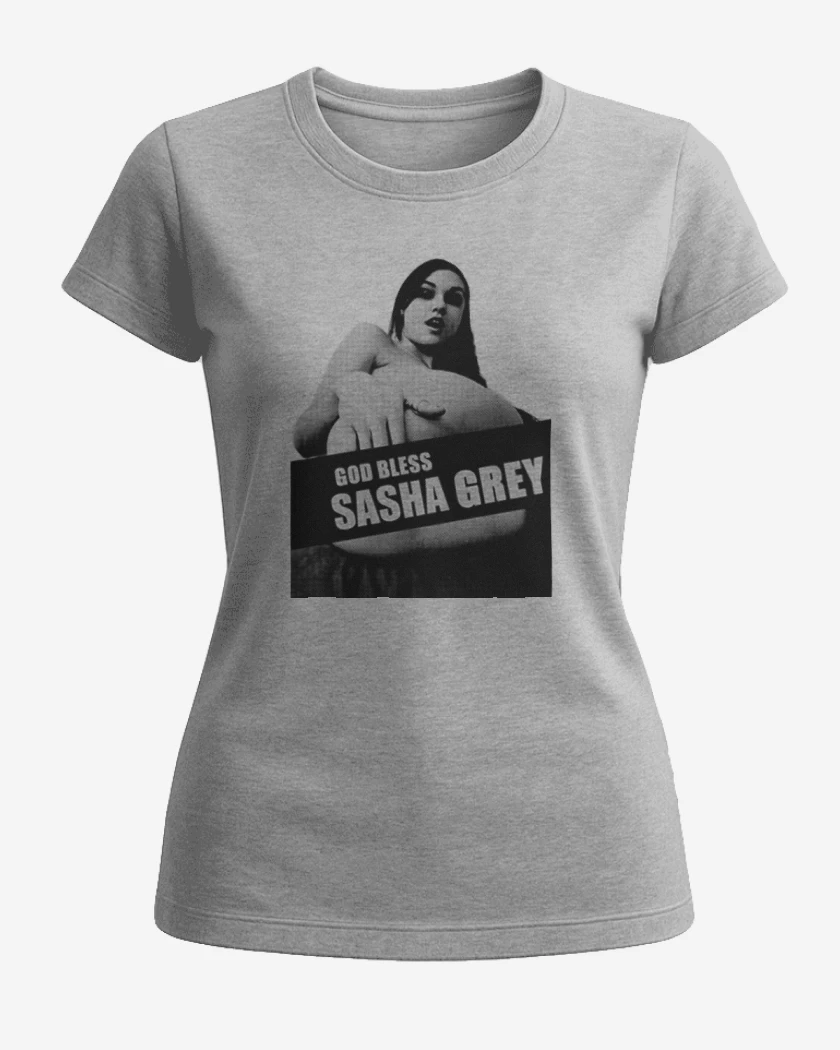 Polera de Mujer Gris Melange de God bless sasha grey 2