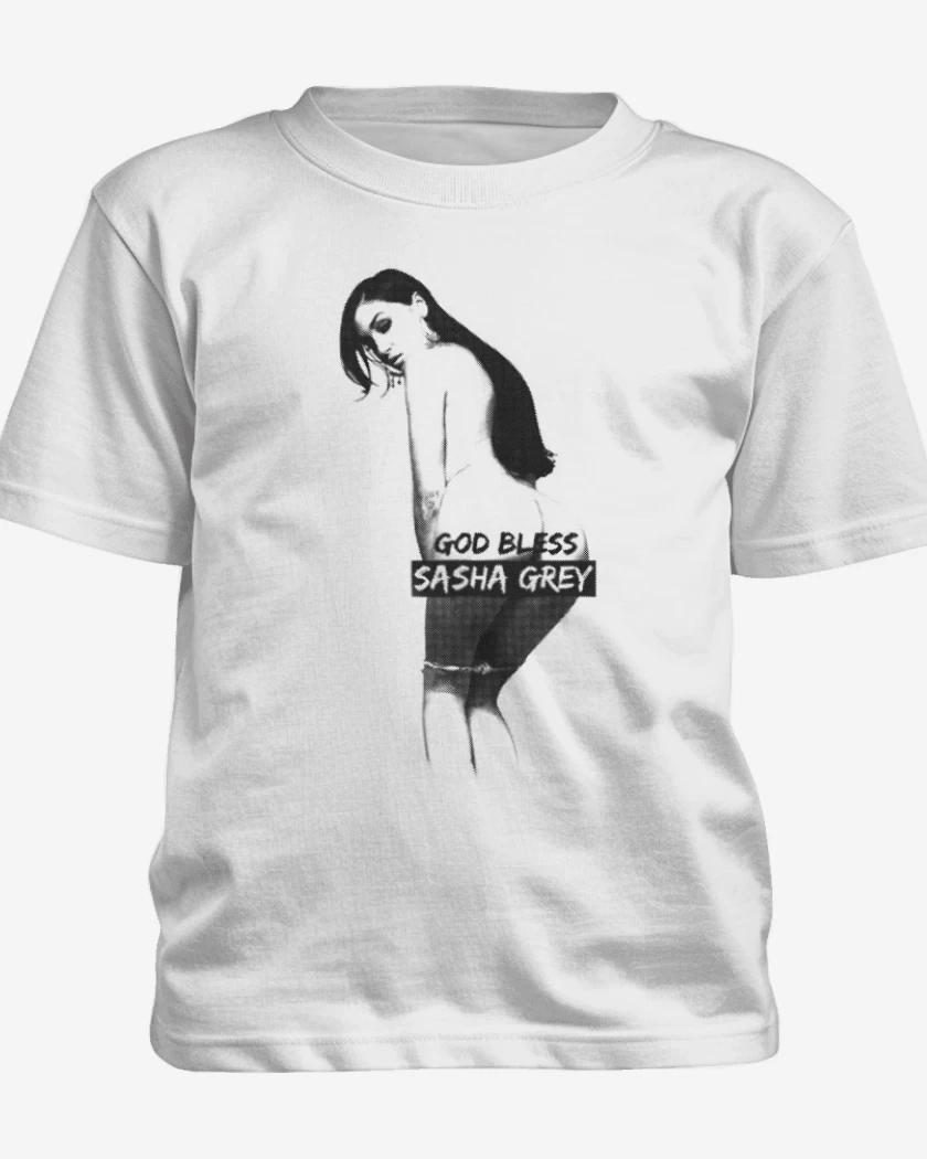 Polera de niño Blanco de God bless sasha grey 3