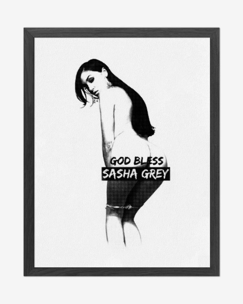 Cuadro decorativo Blanco de God bless sasha grey 3