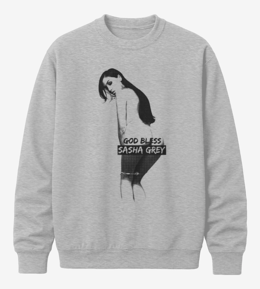 Poleron polo Gris Melange de God bless sasha grey 3