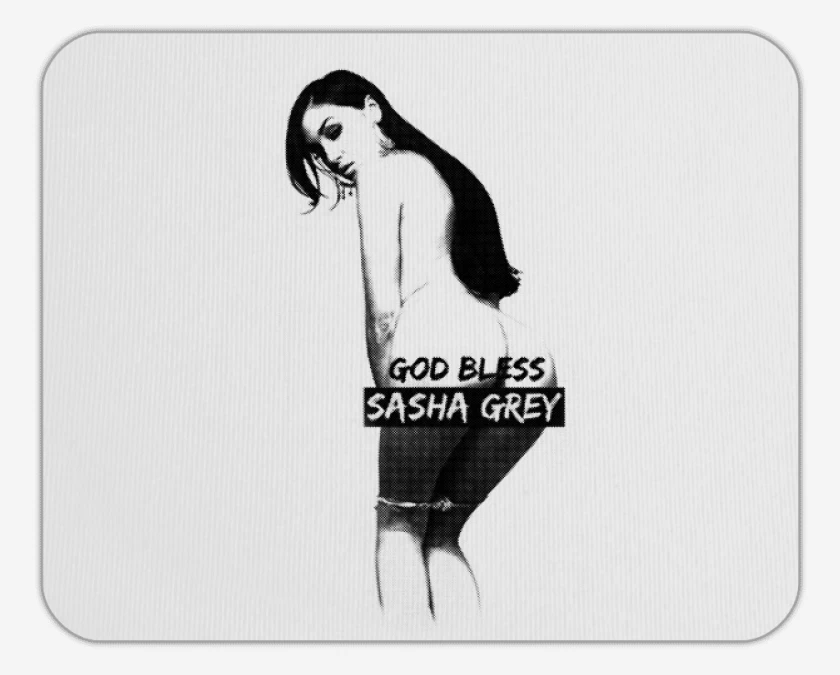 Mousepad God bless sasha grey 3