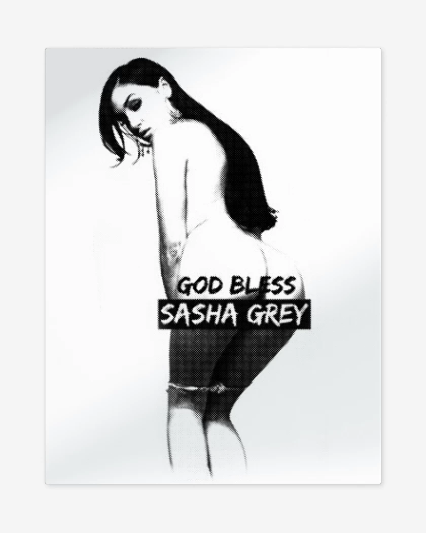 Print metalico Blanco de God bless sasha grey 3
