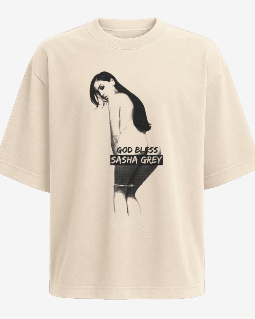 Polera Oversize God bless sasha grey 3