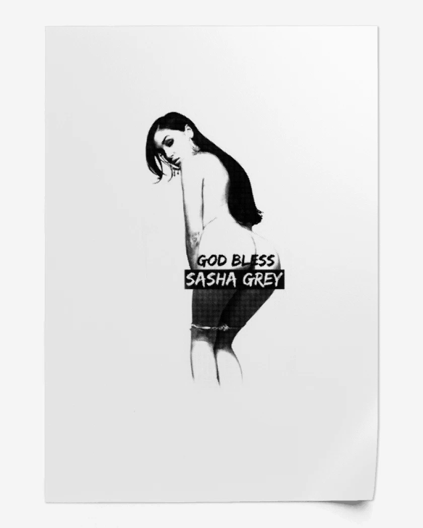 Print God bless sasha grey 3