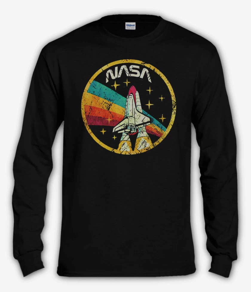 Polera manga larga Negro de Nasa 2