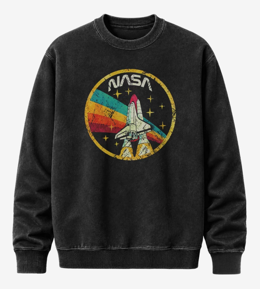 Poleron Polo Acid Wash Negro de Nasa 2