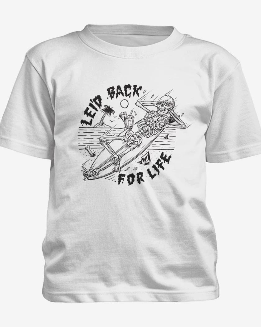 Polera de niño Blanco de leid back for life