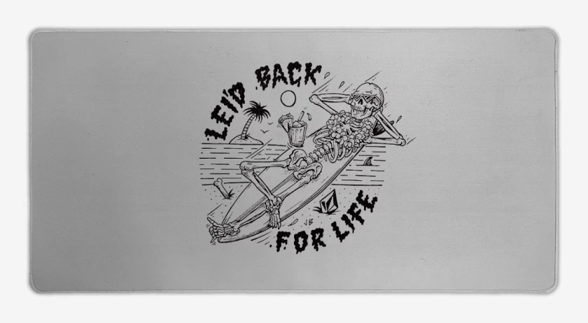 Mouse pad Gamer Gris Melange de leid back for life