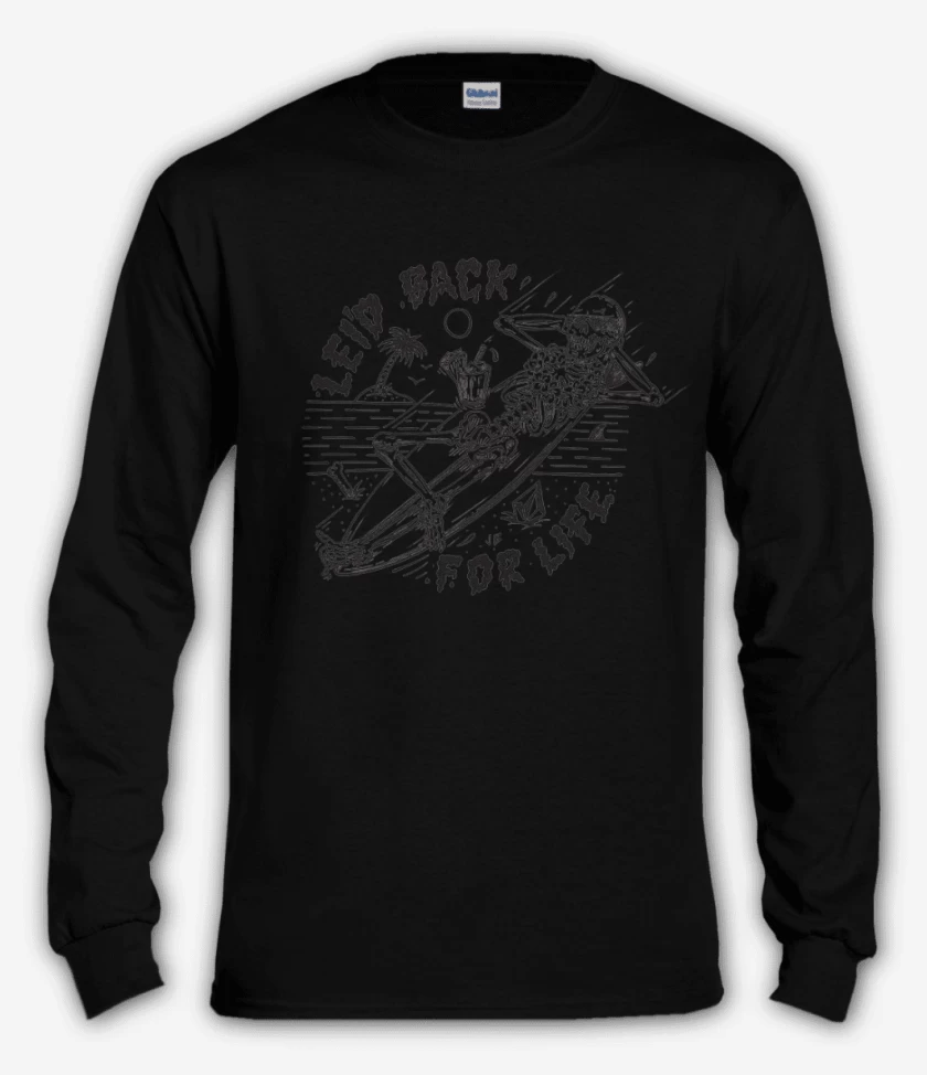 Polera manga larga Negro de leid back for life
