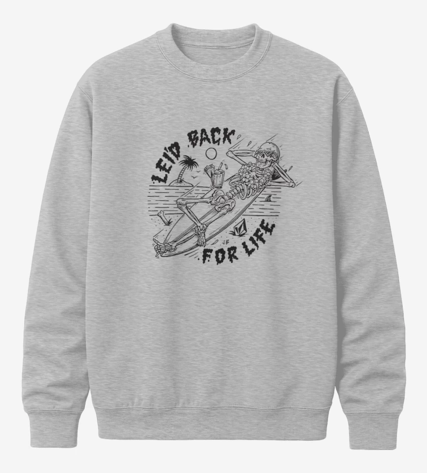 Poleron polo Gris Melange de leid back for life