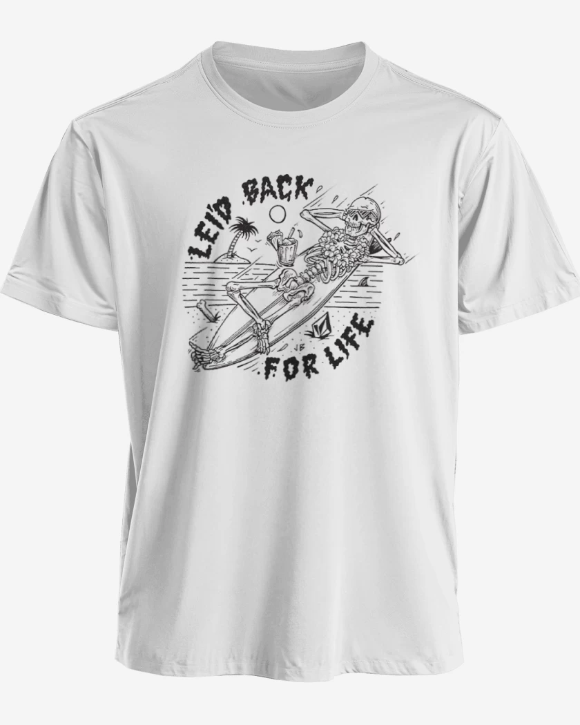 Polera premium Blanco de leid back for life