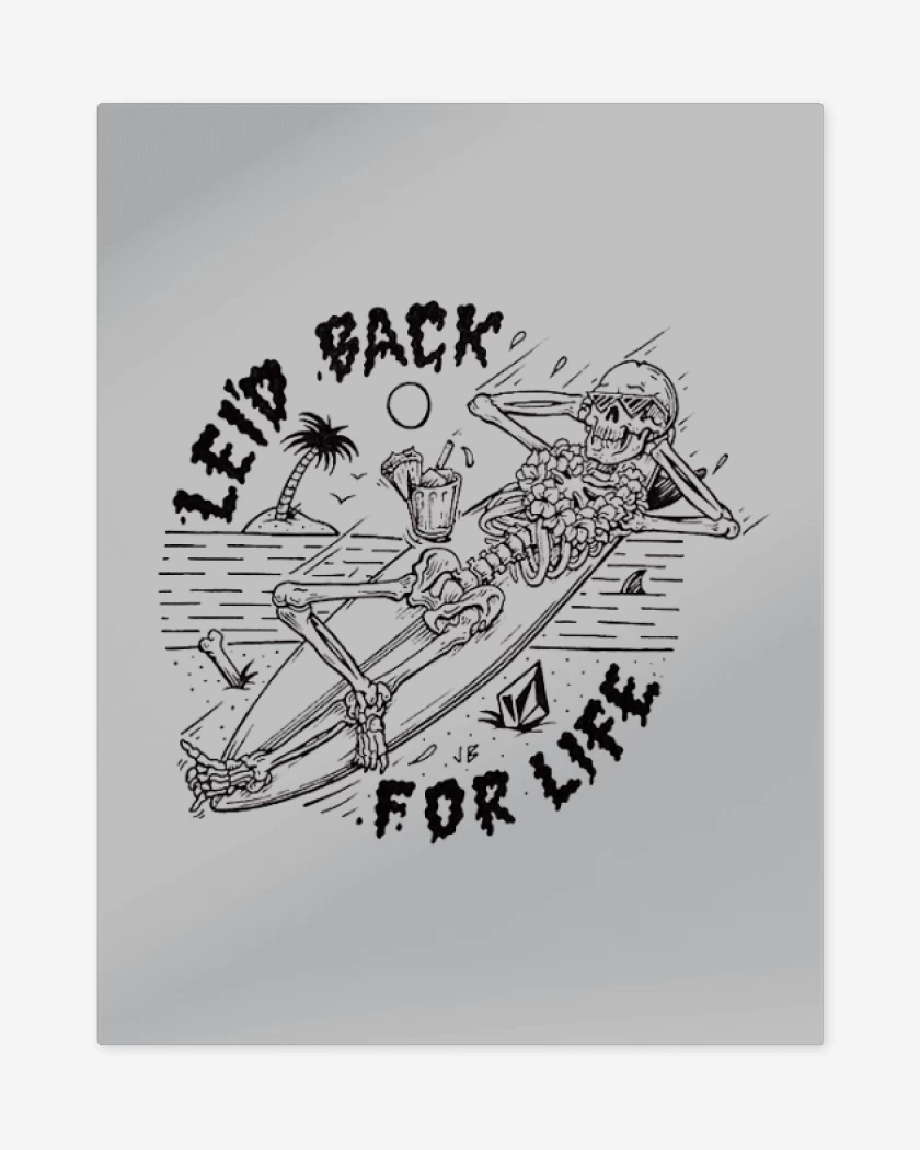 Print metalico Gris Melange de leid back for life