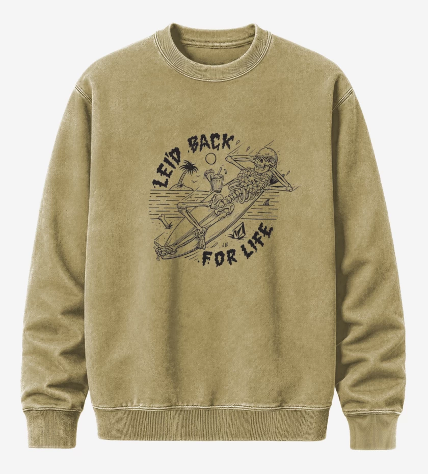 Poleron Polo Acid Wash Beige de leid back for life