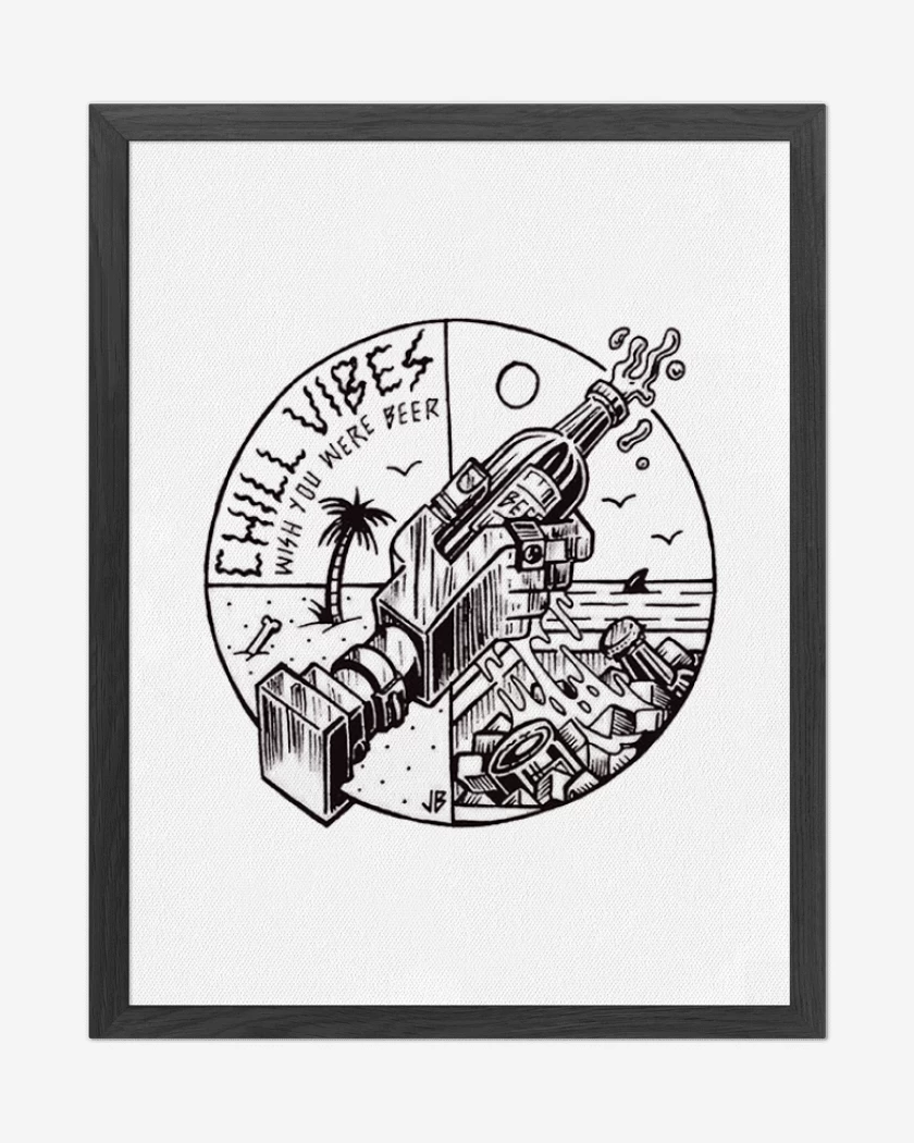 Cuadro decorativo wish you were beer