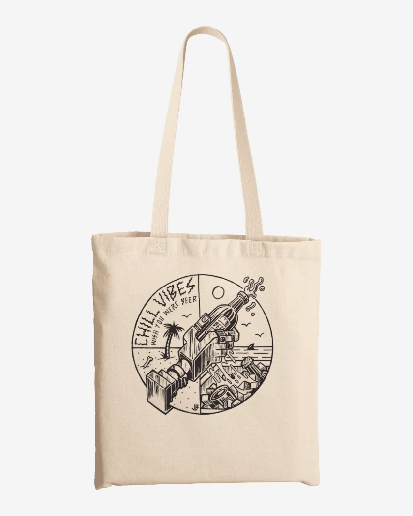Totebag wish you were beer