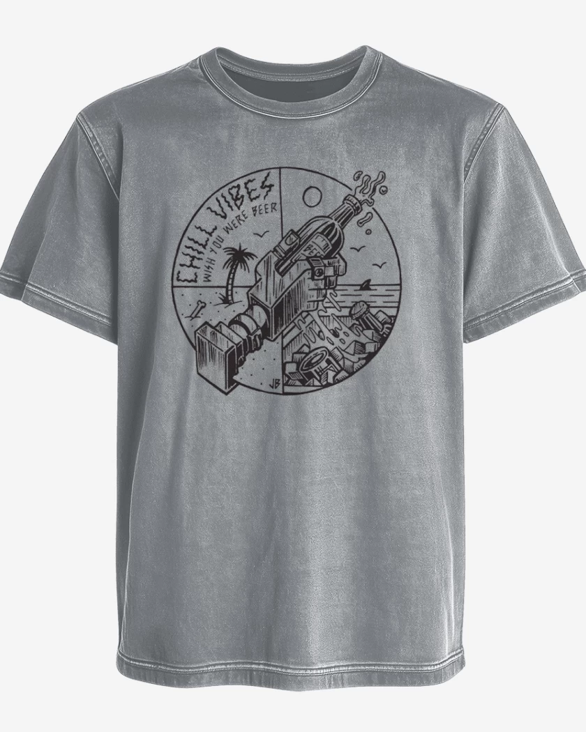 Polera desgastada wish you were beer