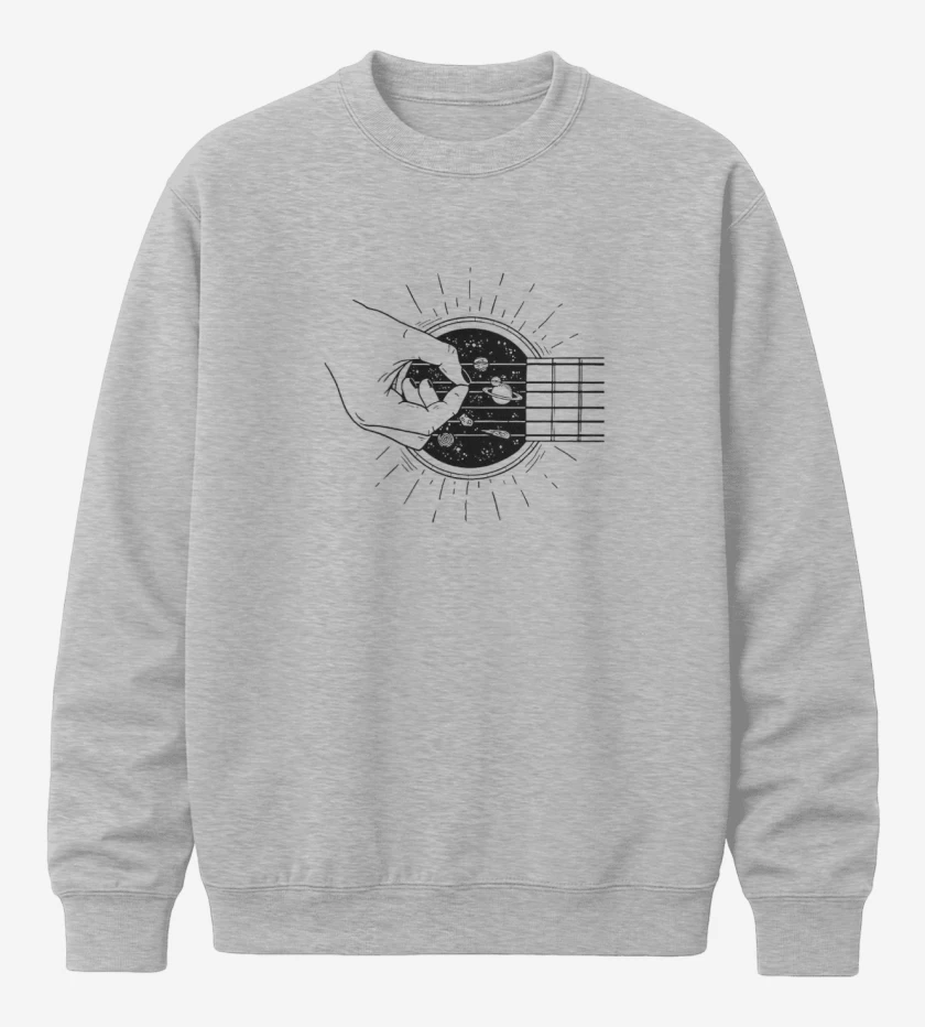 Poleron polo Gris Melange de guitarra 2