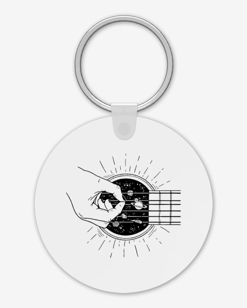 Llavero Blanco de guitarra 2