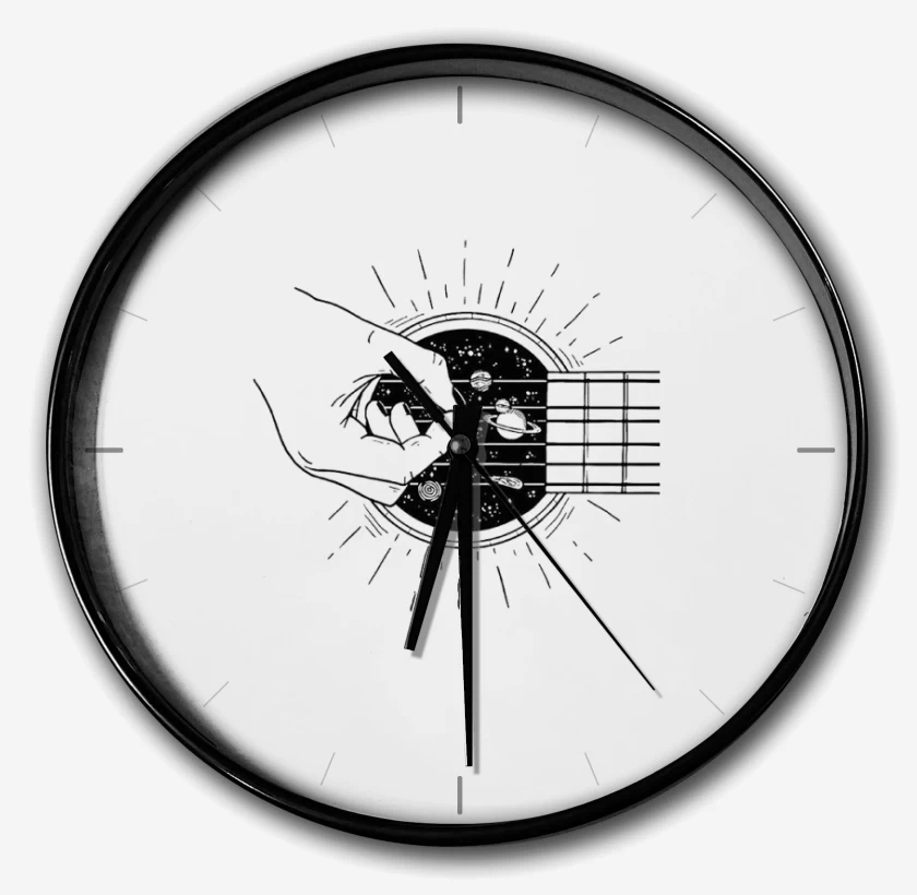Reloj Blanco de guitarra 2