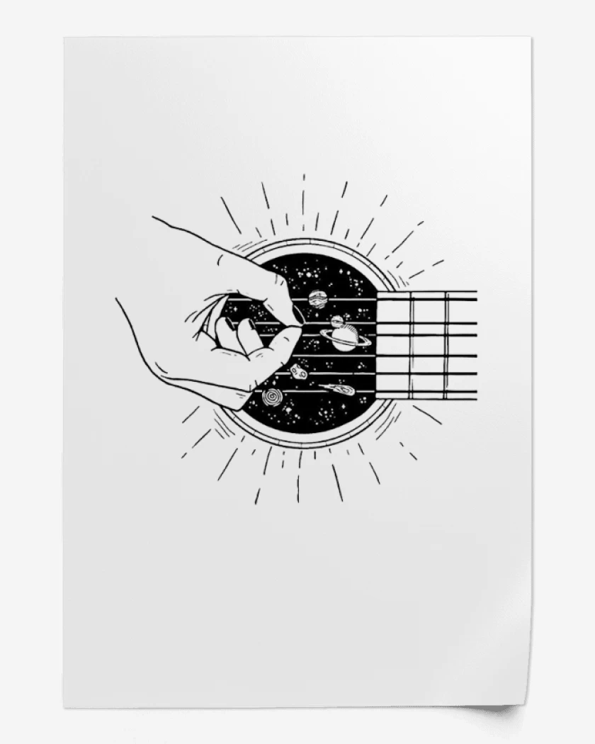 Print Blanco de guitarra 2