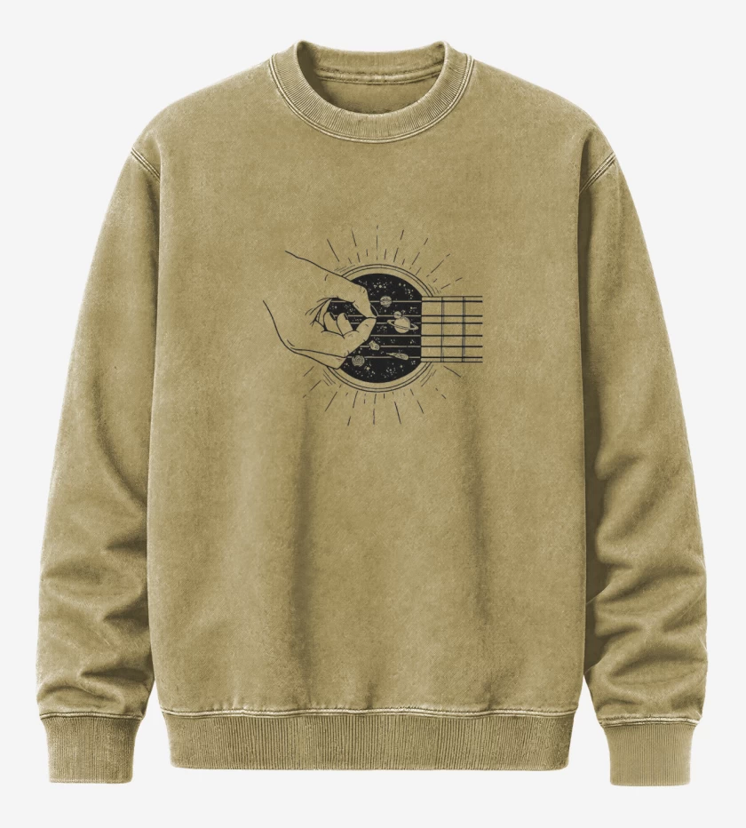 Poleron Polo Acid Wash Beige de guitarra 2