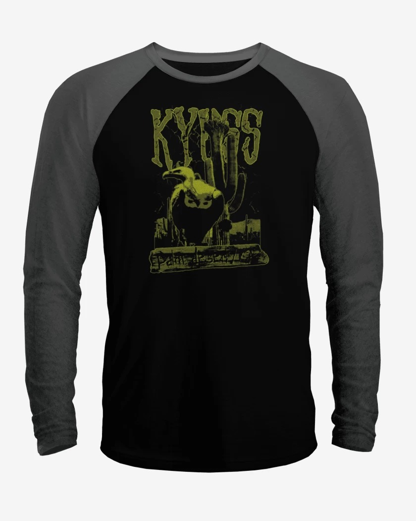 Polera Raglan Negro / Negro Heather de Kyuss 3