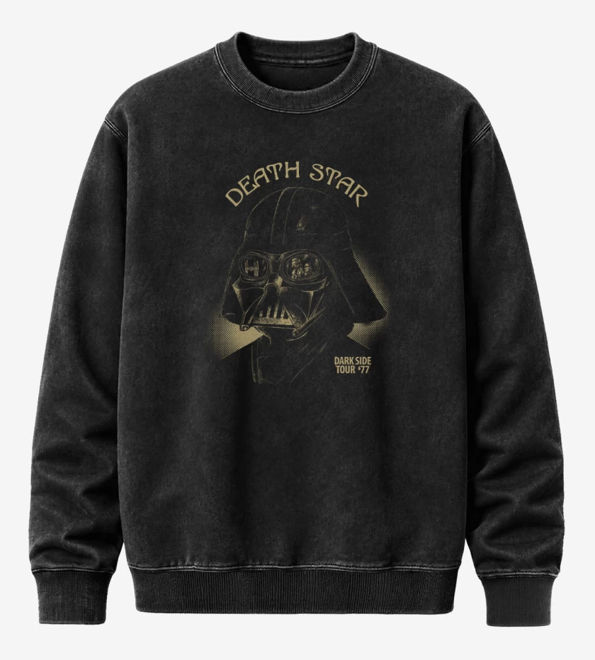 Poleron Polo Acid Wash Negro de Darth Sabbath