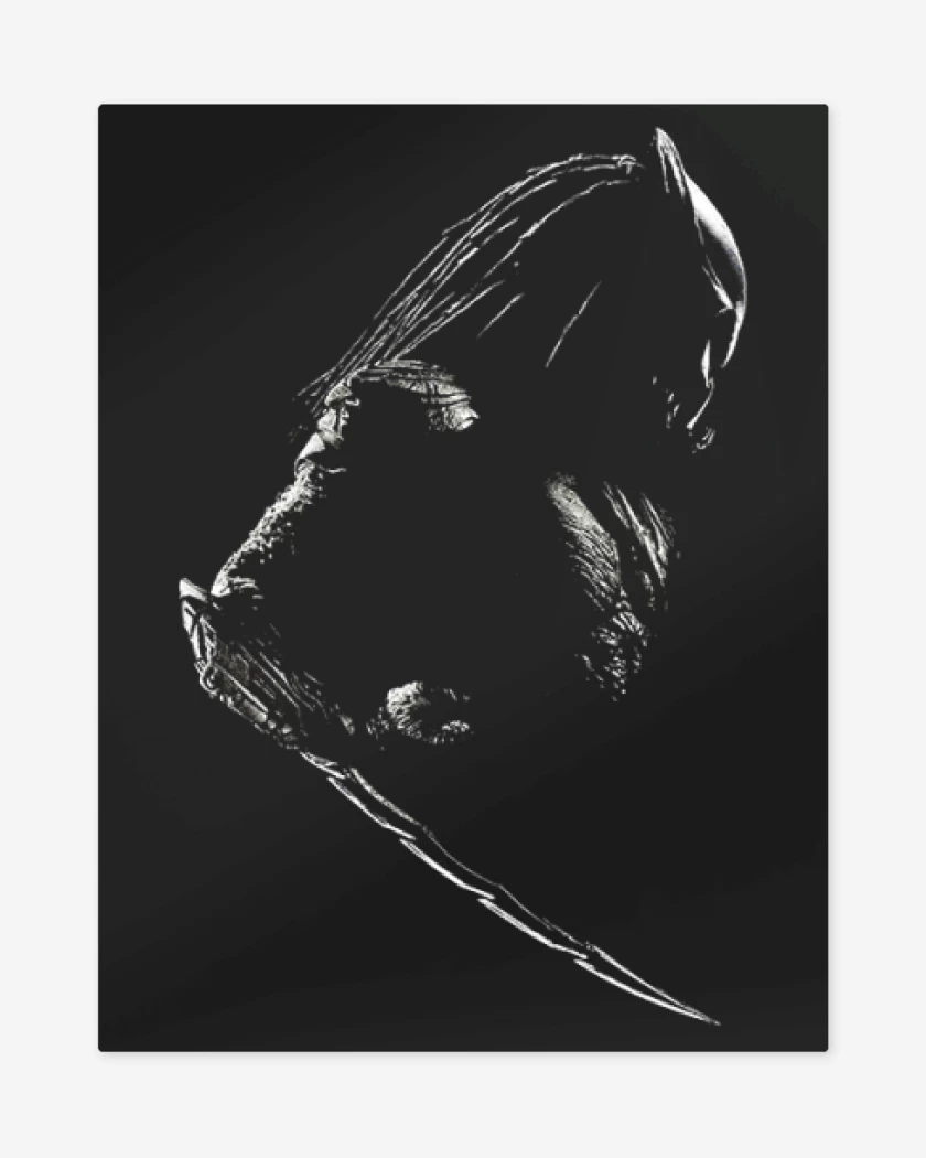Print metalico Negro de Predator 3