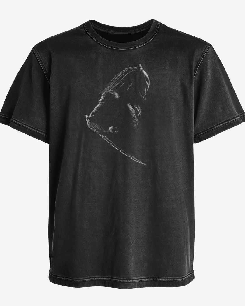 Polera desgastada Negro de Predator 3