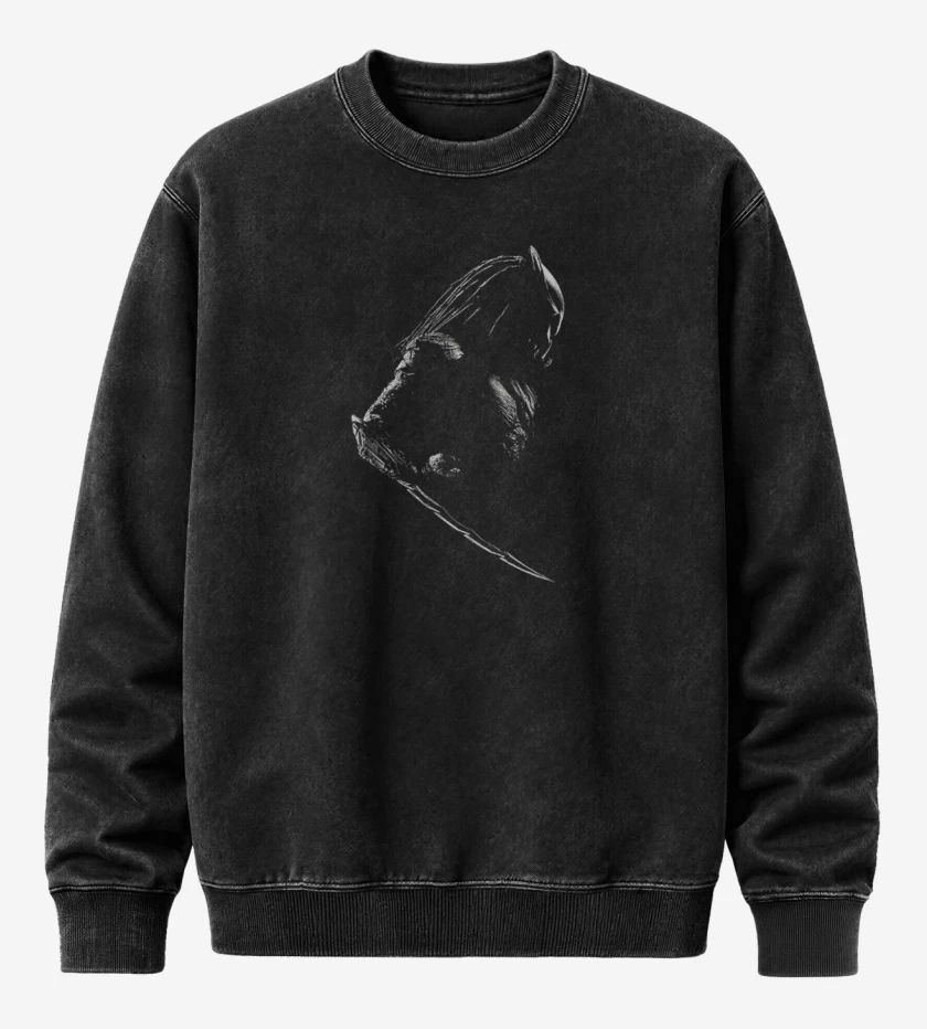 Poleron Polo Acid Wash Negro de Predator 3
