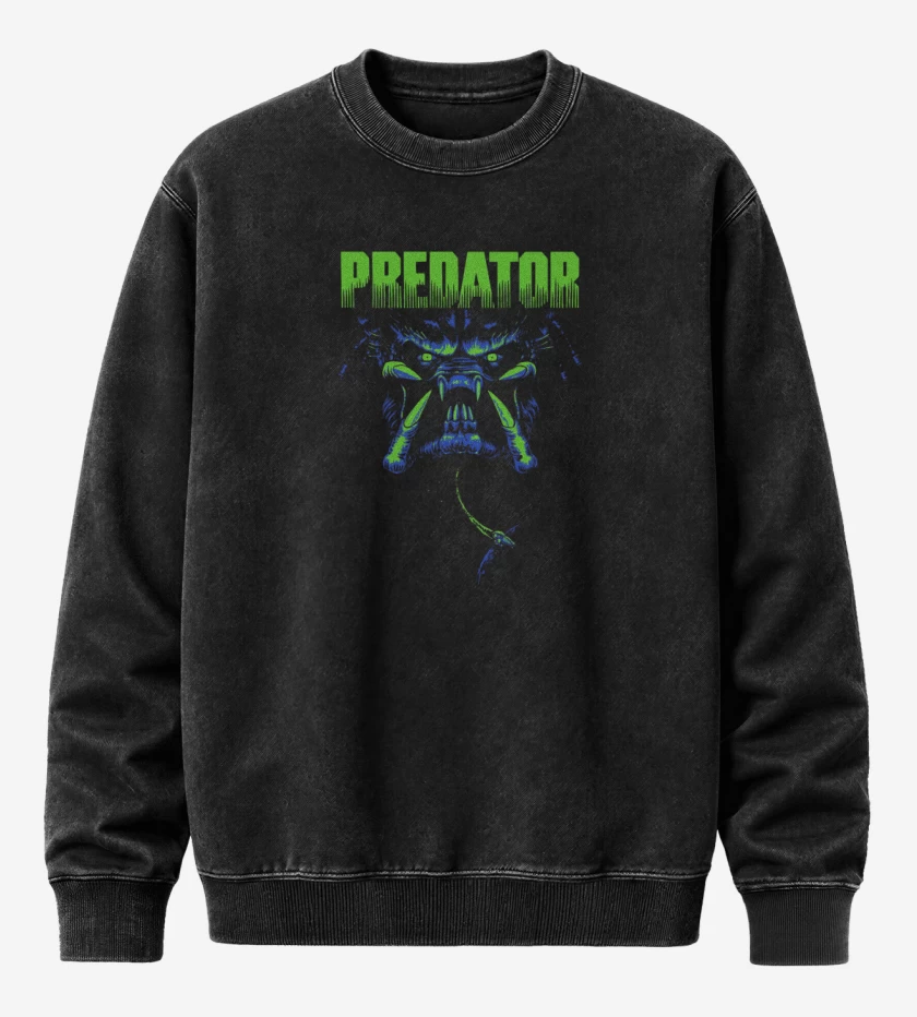 Poleron Polo Acid Wash Negro de Predator 4