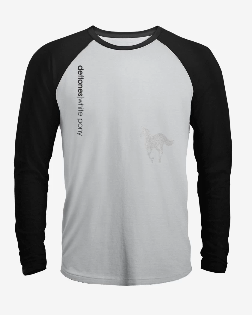Polera Raglan Deftones white pony