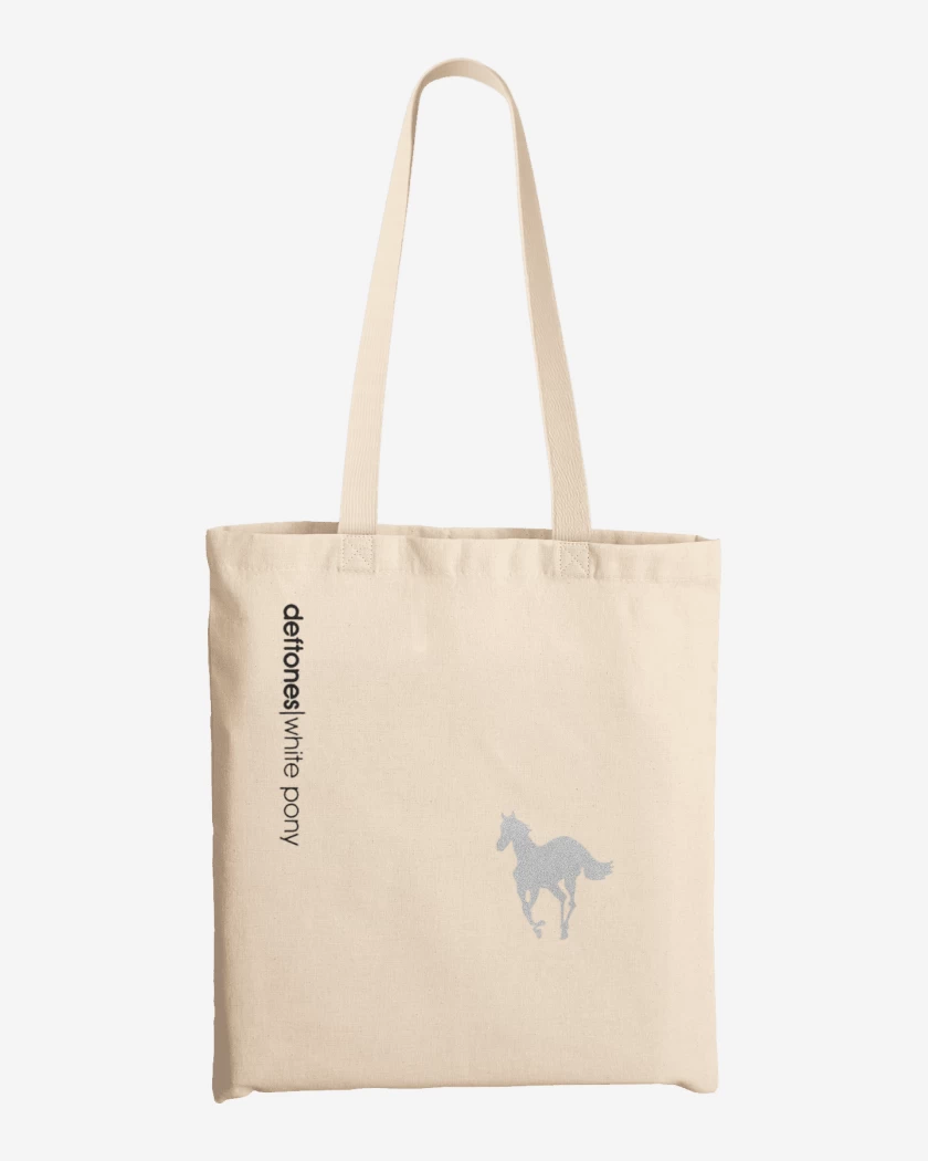 Totebag Blanco de Deftones white pony