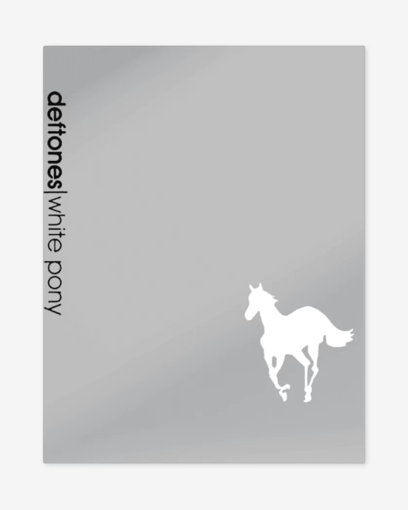 Print metalico Gris Melange de Deftones white pony