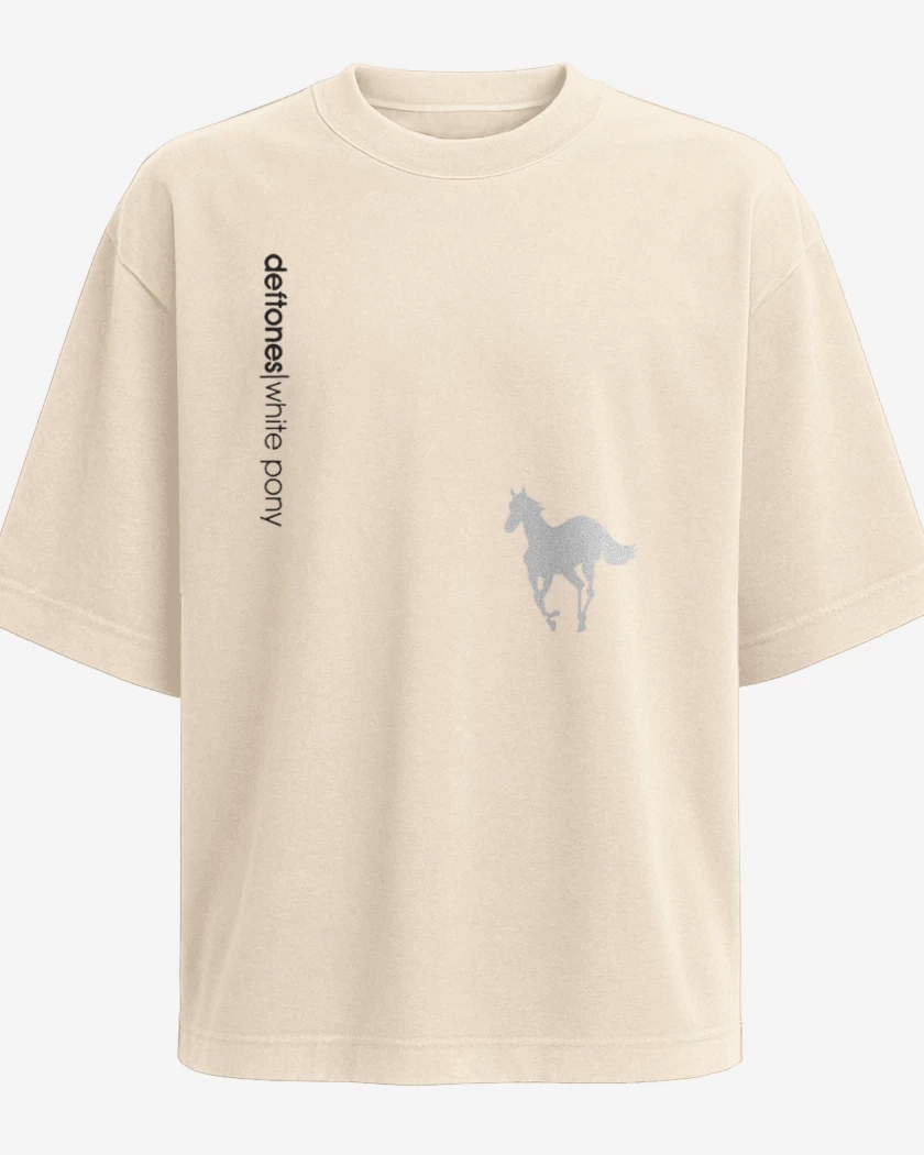Polera Oversize Deftones white pony