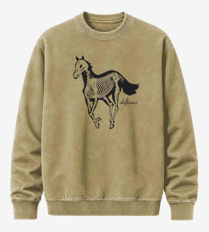 Poleron Polo Acid Wash Beige de Deftones pony
