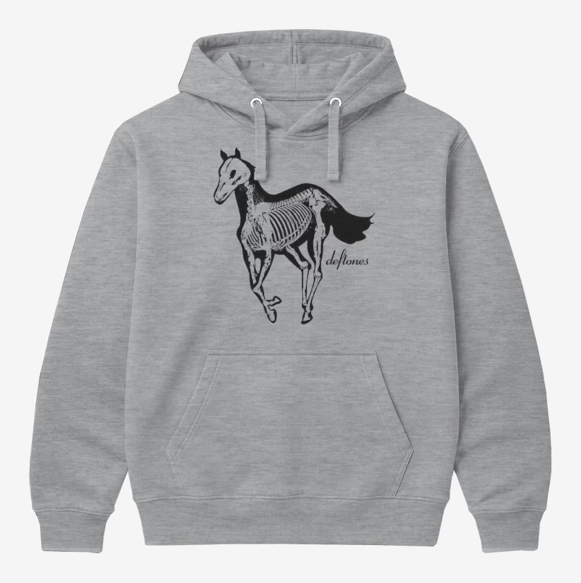 Polerón Canguro Gris Melange de Deftones pony