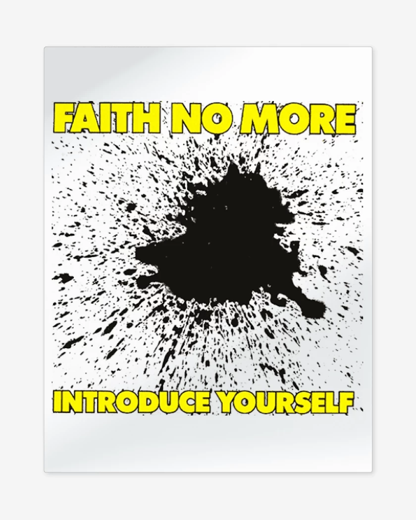 Print metalico Blanco de Faith no more introduce yourself