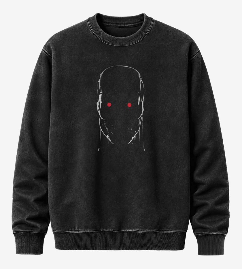 Poleron Polo Acid Wash Negro de Terminator T800