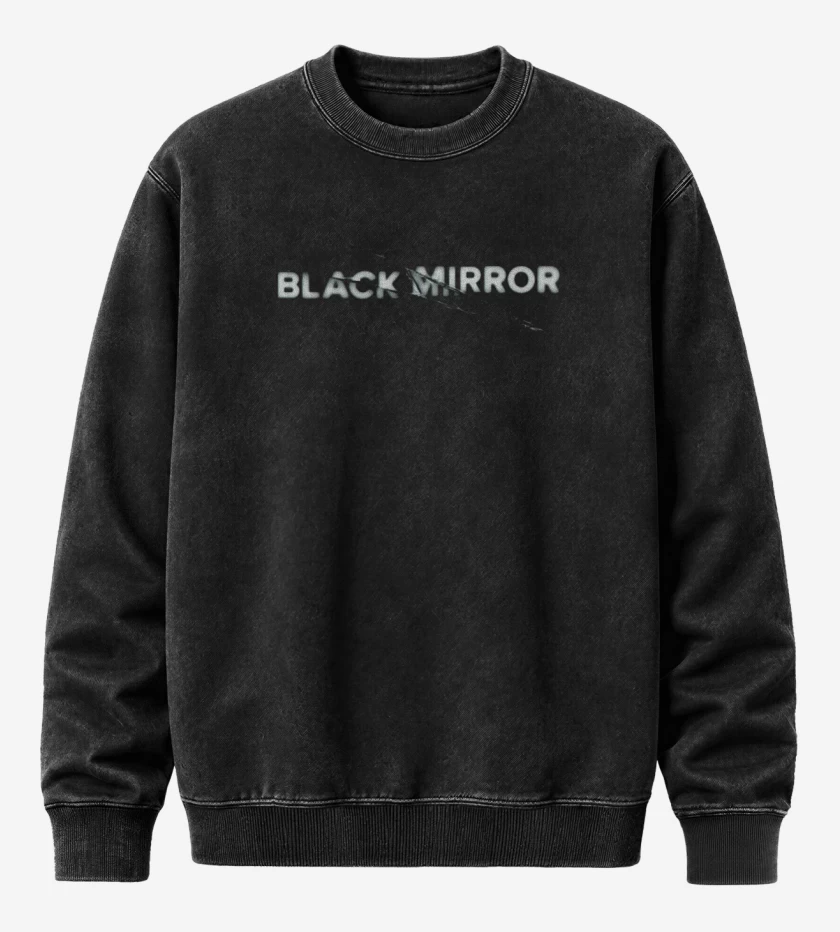 Poleron Polo Acid Wash Negro de Black mirror