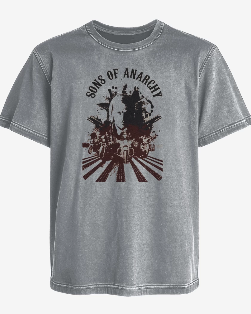 Polera desgastada Gris Melange de Sons of anarchy 2
