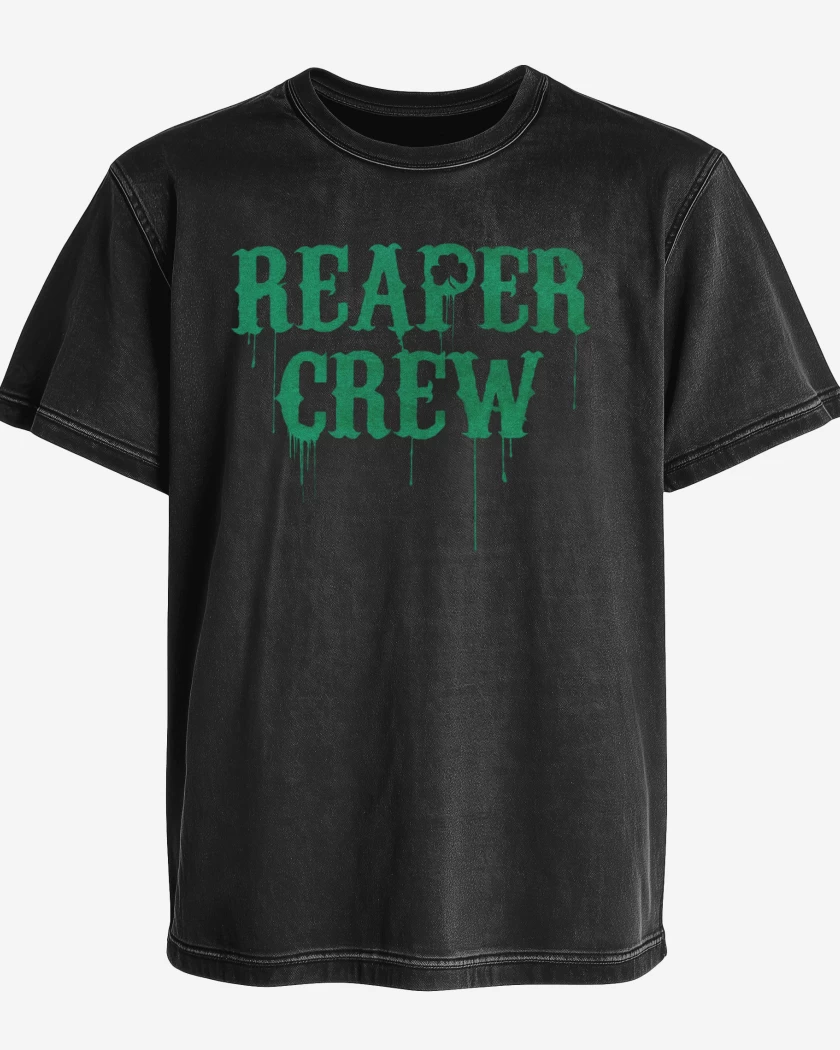 Polera desgastada Negro de Reaper crew