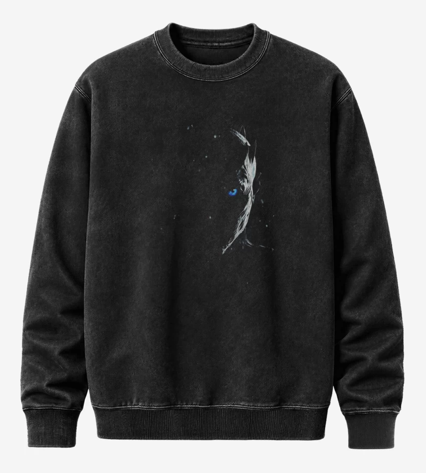 Poleron Polo Acid Wash Negro de Night king 2
