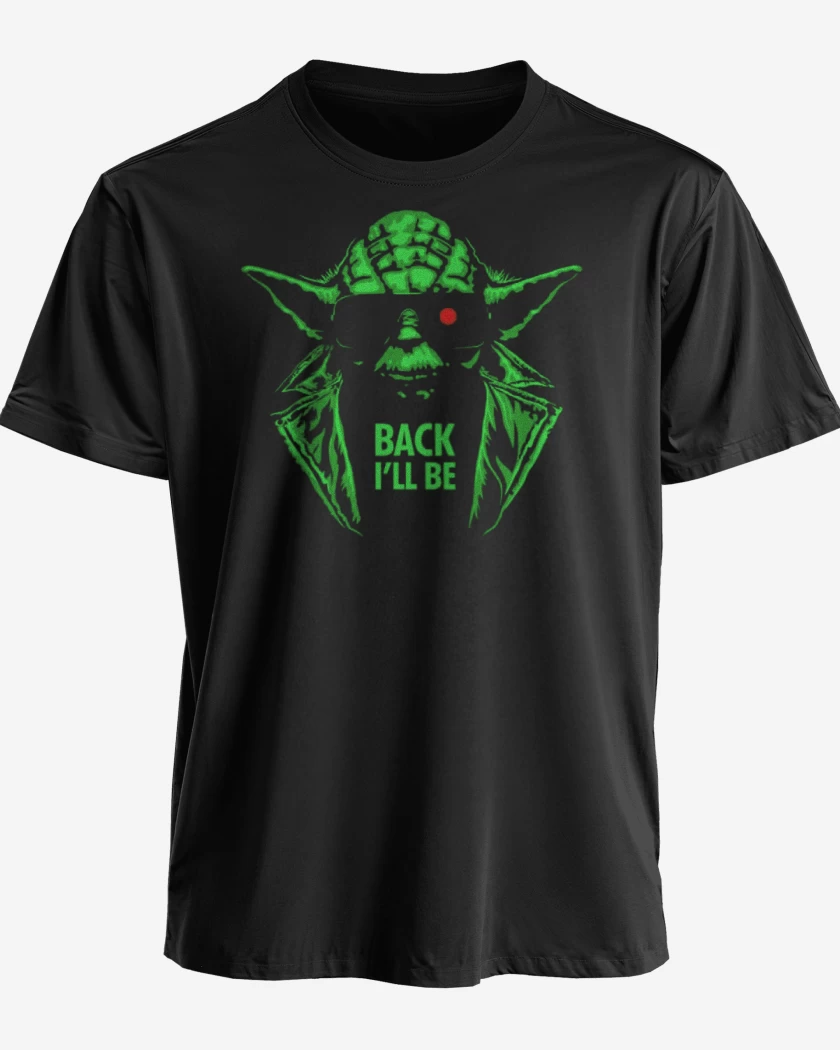 Polera premium Negro de Yoda the terminator
