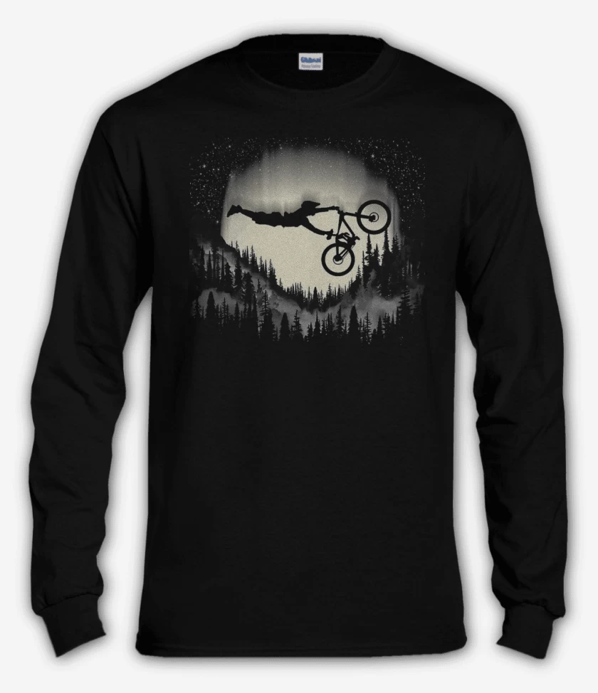 Polera manga larga Negro de BIKE SKY 